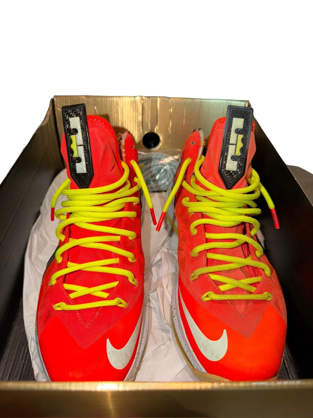 Nike LeBron X P.S. Elite Total Crimson Size 9.5